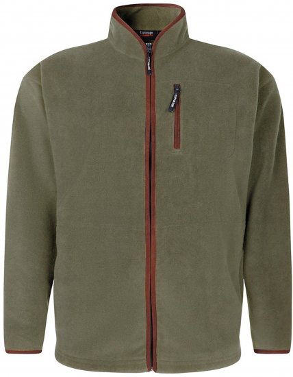 Espionage FL048 Microfleece Jacket Olive Green - Abbigliamento in pile - Abbigliamento in pile Uomo Taglie Forti