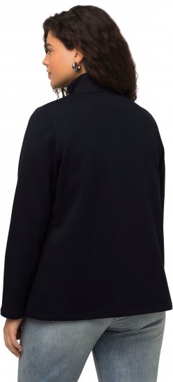 Ulla Popken Tonal Leopard Print Longline Zip-Up Sweatshirt Black - Felpe & felpe con cappuccio - Felpe, Hoodie e Maglieria Calda