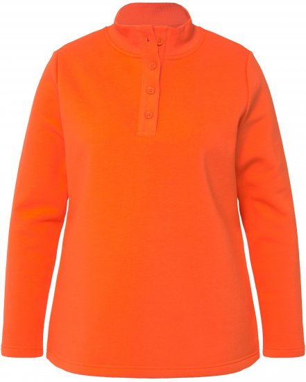 Ulla Popken Collared Long Sleeve Sweatshirt Tangerine - Felpe & felpe con cappuccio - 