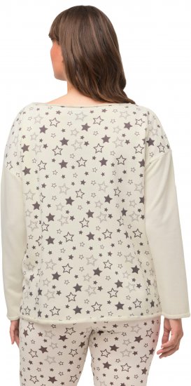 Ulla Popken Dreaming Time Long Sleeve Sweatshirt Chalk - Felpe & felpe con cappuccio - 