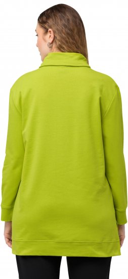 Ulla Popken GLOW Lettered Collared Sweatshirt Apple Green - Felpe & felpe con cappuccio - 