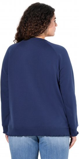 Ulla Popken NEW CASUAL Ruffled Hem Sweatshirt Navy - Felpe & felpe con cappuccio - Felpe, Hoodie e Maglieria Calda