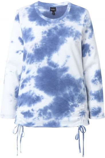 Ulla Popken Tie Dye Gathered Sweatshirt Atlantic Blue - Felpe & felpe con cappuccio - 