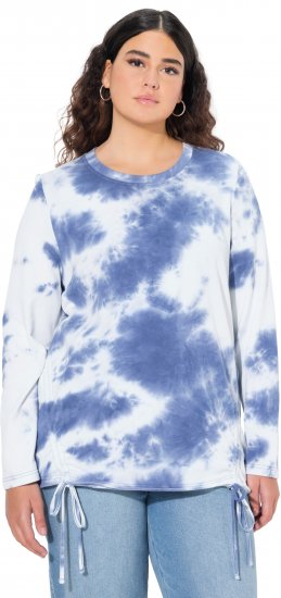 Ulla Popken Tie Dye Gathered Sweatshirt Atlantic Blue - Felpe & felpe con cappuccio - 