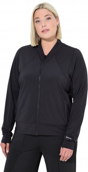 Ulla Popken Quick Drying College Collar Sweatshirt Black - Felpe & felpe con cappuccio - 