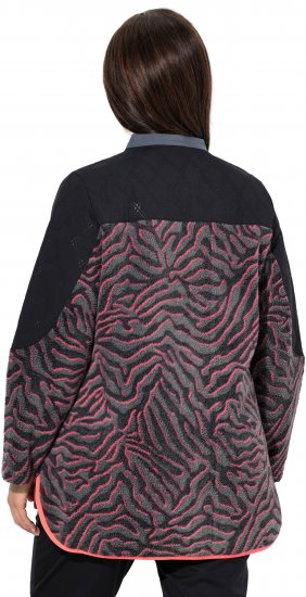 Ulla Popken Neon Tiger Stripe Jacket Black - Felpe & felpe con cappuccio - 