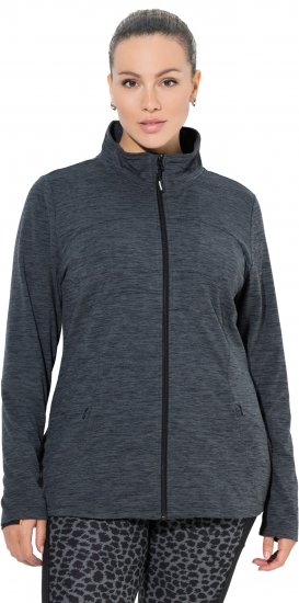 Ulla Popken Quick Drying Zip Up Sweatshirt Black - Felpe & felpe con cappuccio - 