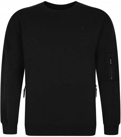 Espionage LW152 Sweatshirt Black - Felpe & felpe con cappuccio - Felpe & Felpe con Cappuccio Uomo Taglie Forti