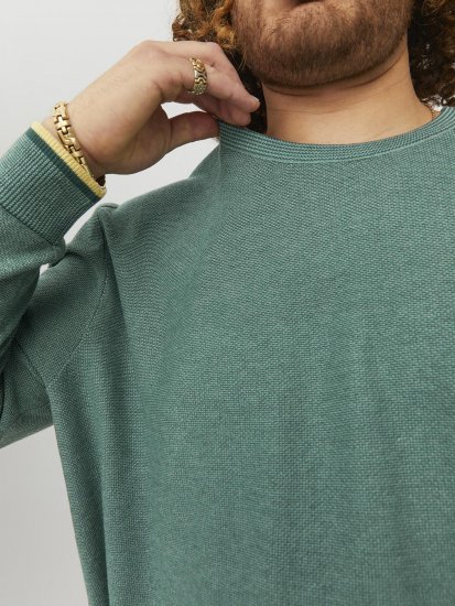 Jack & Jones Logan Spring Knitted Pillover Grey - Felpe & felpe con cappuccio - Felpe & Felpe con Cappuccio Uomo Taglie Forti