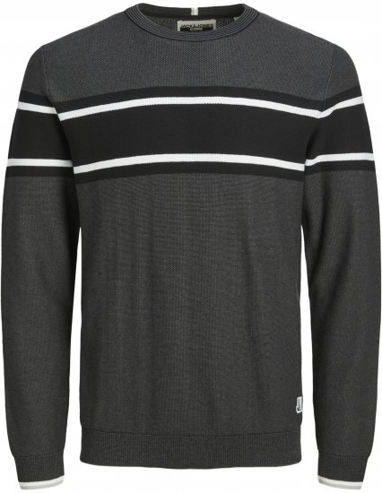 Jack & Jones Logan Spring Knitted Pullover Black - Felpe & felpe con cappuccio - Felpe & Felpe con Cappuccio Uomo Taglie Forti