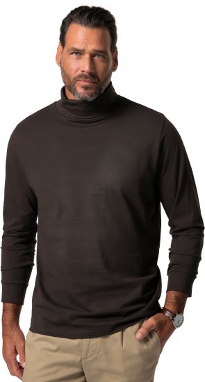 JP1880 Turtleneck Sweatshirt Long Sleeve Dark Brown - Felpe & felpe con cappuccio - Felpe & Felpe con Cappuccio Uomo Taglie Forti