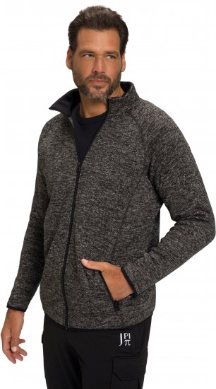 JAY-PI Knitted Fleece Jacket Gray - Giubbotti - Giubbotti Uomo Taglie Forti