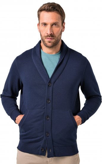 JP1880 Sweat Jacket Shawl Collar Navy - Felpe & felpe con cappuccio - Felpe & Felpe con Cappuccio Uomo Taglie Forti