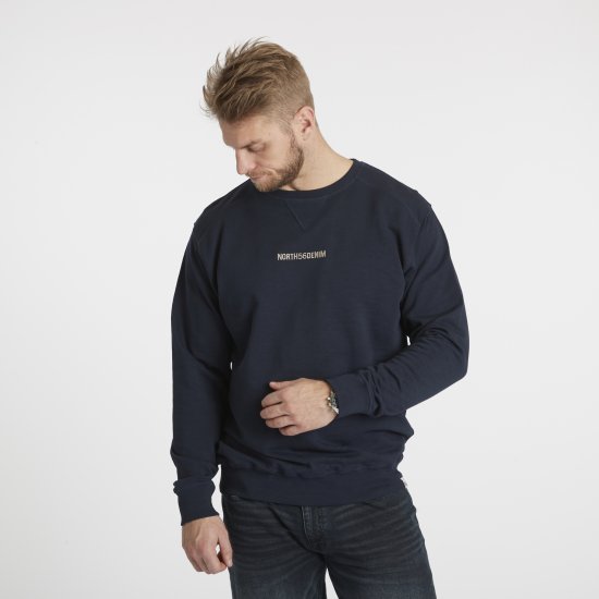North Latitude Denim Logo Sweatshirt Navy Blue TALL - TALL felpe - Felpe TALL per uomo alto