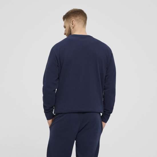 North Latitude Denim Crew Neck Sweatshirt Navy Blue TALL - TALL felpe - Felpe TALL per uomo alto