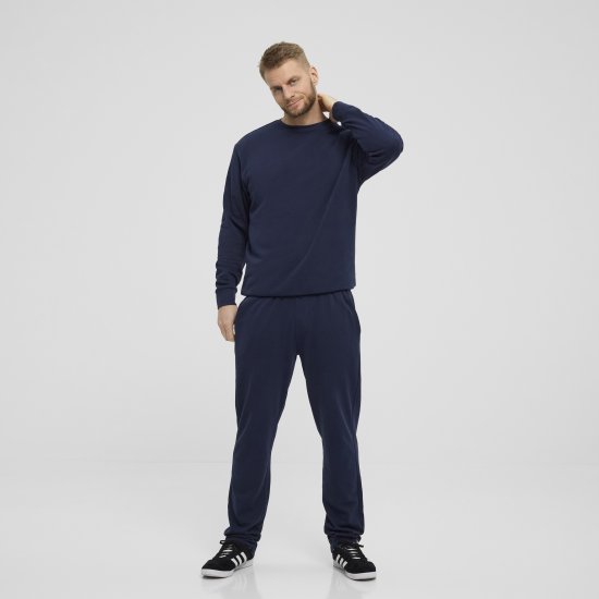 North Latitude Denim Crew Neck Sweatshirt Navy Blue TALL - TALL felpe - Felpe TALL per uomo alto