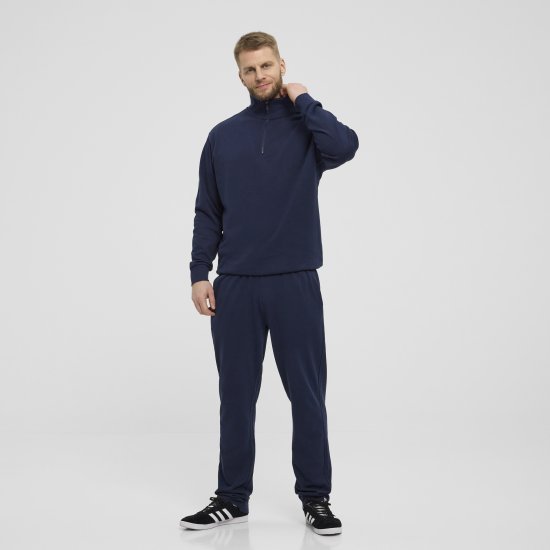 North Latitude Denim Half-Zip Sweatshirt Navy Blue TALL - TALL felpe - 