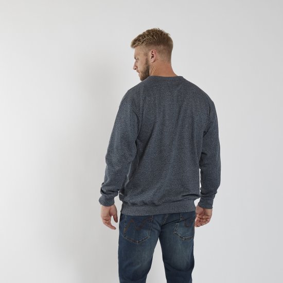 North Latitude O-Neck Sweatshirt Blue Melange TALL - TALL felpe - Felpe TALL per uomo alto