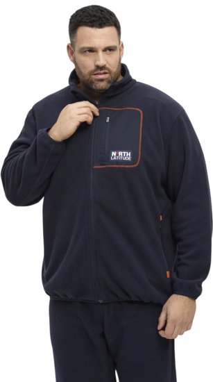 North Latitude 53142 Soft Fleece Jacket Dark Navy - Felpe & felpe con cappuccio - Felpe & Felpe con Cappuccio Uomo Taglie Forti