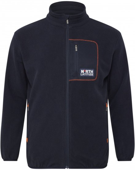 North Latitude 53142 Soft Fleece Jacket Dark Navy - Felpe & felpe con cappuccio - Felpe & Felpe con Cappuccio Uomo Taglie Forti