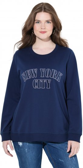 Ulla Popken NYC Embroidered Long Sleeve Sweatshirt Ink Blue - Felpe & felpe con cappuccio - Felpe, Hoodie e Maglieria Calda