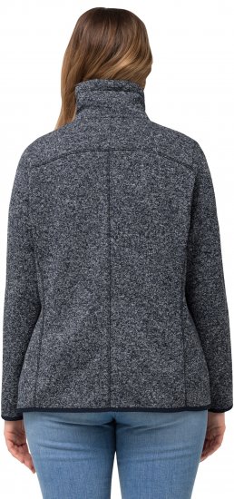 Ulla Popken Heather Knit Fleece Jacket Navy - Felpe & felpe con cappuccio - 