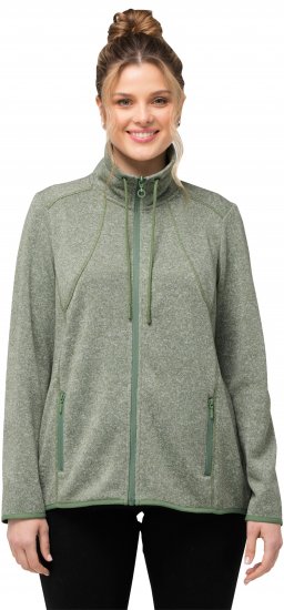 Ulla Popken Heather Knit Fleece Jacket Mint Green - Felpe & felpe con cappuccio - 