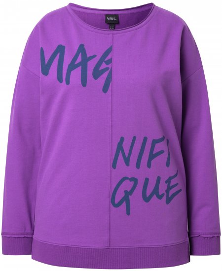 Ulla Popken Magnifique Split Style Sweatshirt Purple - Felpe & felpe con cappuccio - 