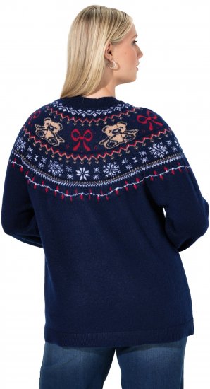Ulla Popken Norwegian Style Christmas Sweater Blue - Felpe & felpe con cappuccio - 