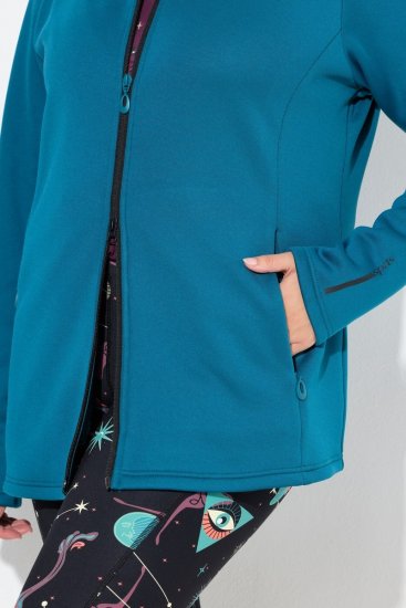 Ulla Popken Quick Drying Athletic Jacket Dark Petrol - Felpe & felpe con cappuccio - Felpe, Hoodie e Maglieria Calda