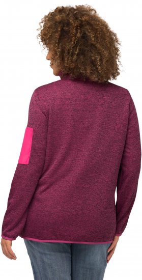 Ulla Popken Knit Fleece-Lined Zippered Jacket Fuchsia Pink - Felpe & felpe con cappuccio - Felpe, Hoodie e Maglieria Calda
