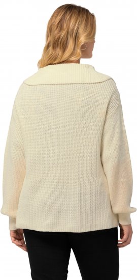 Ulla Popken Lace Up Sailor Collar Sweater Vanilla - Felpe & felpe con cappuccio - 