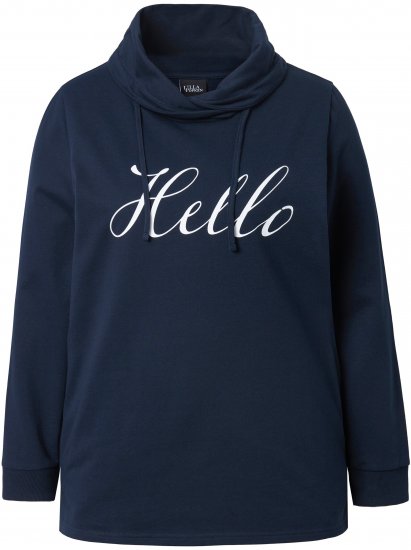 Ulla Popken HELLO Classic Fit Stand-Up Collar Sweatshirt Navy - Felpe & felpe con cappuccio - 