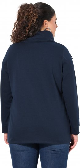 Ulla Popken HELLO Classic Fit Stand-Up Collar Sweatshirt Navy - Felpe & felpe con cappuccio - 