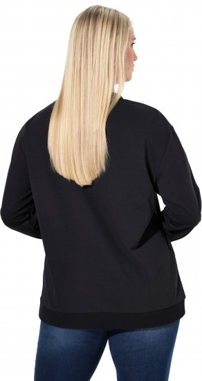 Ulla Popken Sparkling Sequin Bows Christmas Sweatshirt Black - Felpe & felpe con cappuccio - 