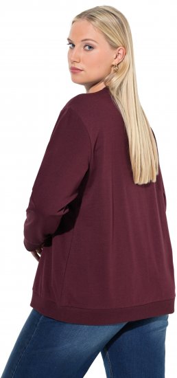 Ulla Popken Sparkling Sequin Bows Christmas Sweatshirt Plum - Felpe & felpe con cappuccio - 