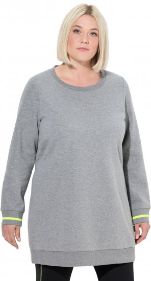 Ulla Popken Nostalgic Escape Oversized Sweatshirt Mouse Grey - Felpe & felpe con cappuccio - 