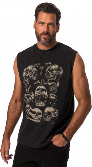 JP1880 Tanktop Skulls Black - Magliette - Magliette Uomo Taglie Forti