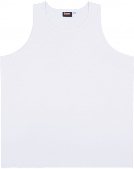 Espionage T017 Plain Tanktop White - Magliette - Magliette Uomo Taglie Forti