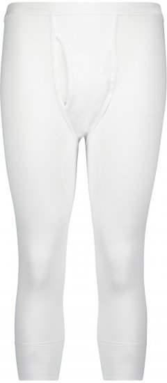 Adamo Royal Thermal Long Johns 3/4 Fine Ribbed White - Intimo & costumi da bagno - Intimo Taglie Forti Uomo