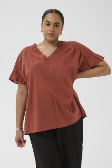 Kaffe Curve Valeria Top Henna Brown - Maglie e top - 