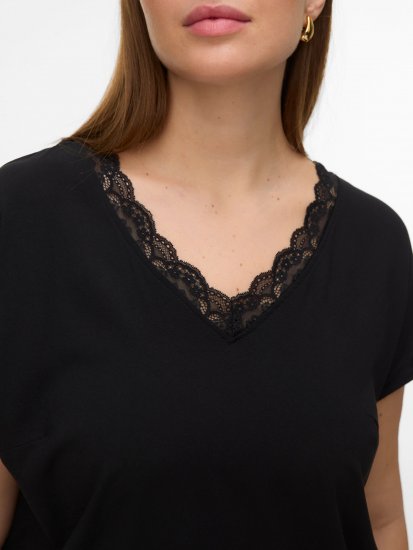 Vero Moda Bella Lace Top Black - Top - 