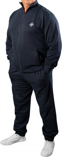 20 Nodi Mistral Tracksuit in Combed Fleece Cotton Navy - Tute da ginnastica - 