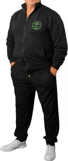 20 Nodi Ostro Stretch Fleece Cotton Tracksuit Black - Tute da ginnastica - 