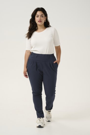 Kaffe Curve Jia Pantaloni Blu navy notte - Jeans & Pantaloni Donna Taglie Comode – Plus Size - 