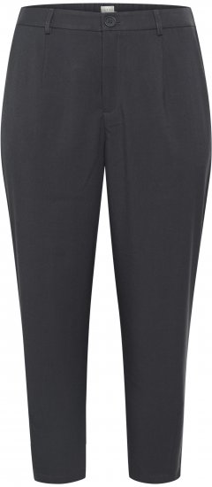 Kaffe Curve Merla Pantaloni Nero Oyster - Jeans & Pantaloni Donna Taglie Comode – Plus Size - 
