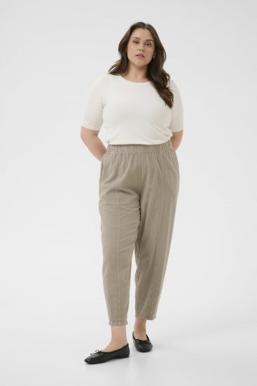 Kaffe Curve Nana Barrel Pants Brindle - Pantaloni in tessuto - 