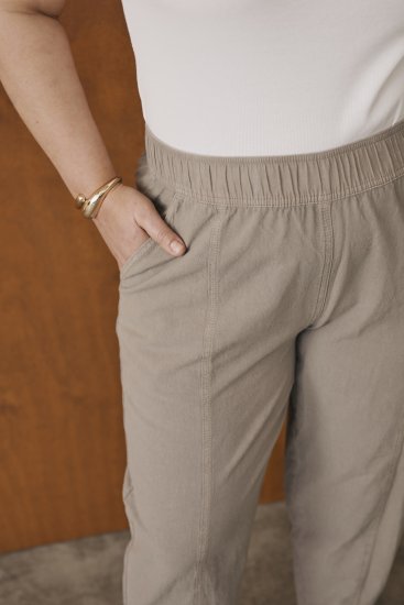 Kaffe Curve Nana Barrel Pants Brindle - Pantaloni in tessuto - 