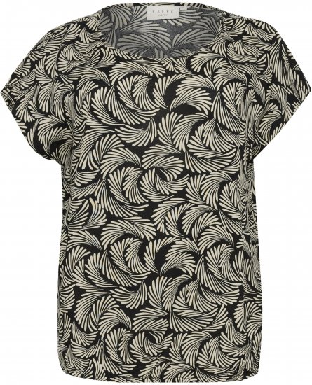 Kaffe Curve Sonna Stanley Top Nero profondo/Bianco antico stampa - T-shirt - 