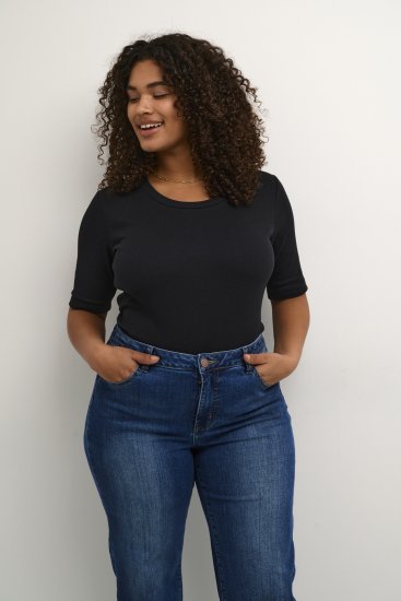 Kaffe Curve Carina T-shirt Nero profondo - T-shirt - 